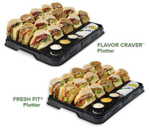 subway sandwich platters